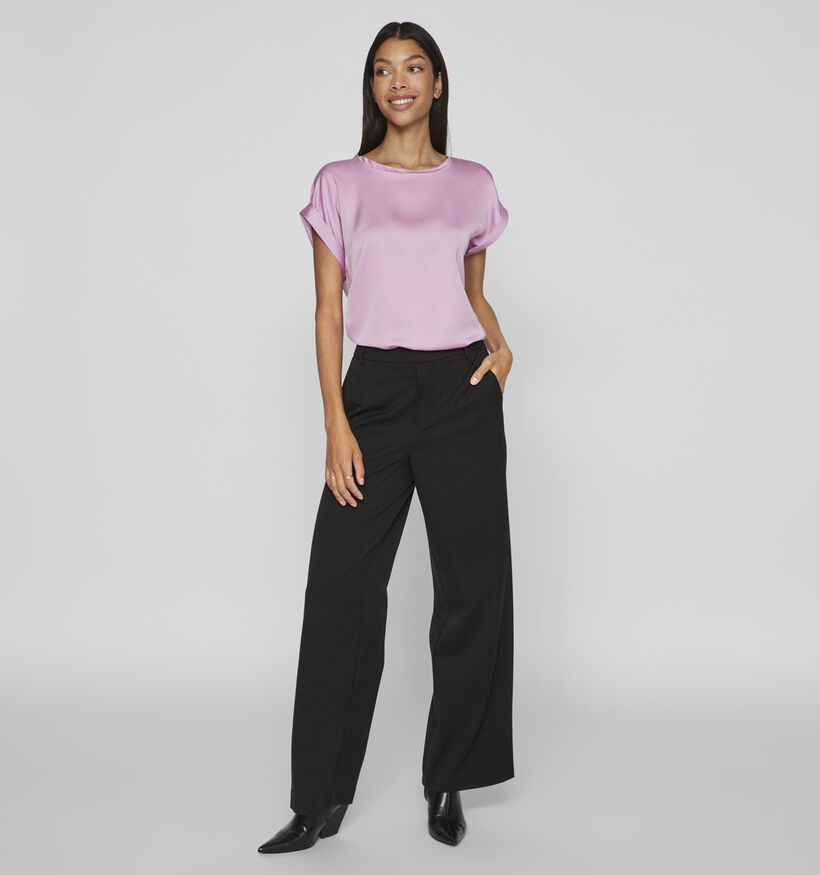 Vila Ellette Satin Bruine T-shirt voor dames (361343)