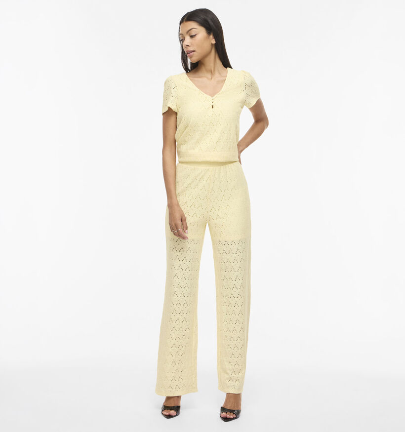 Vila Amalina Lichtgele Gehaakte Broek voor dames (369484)