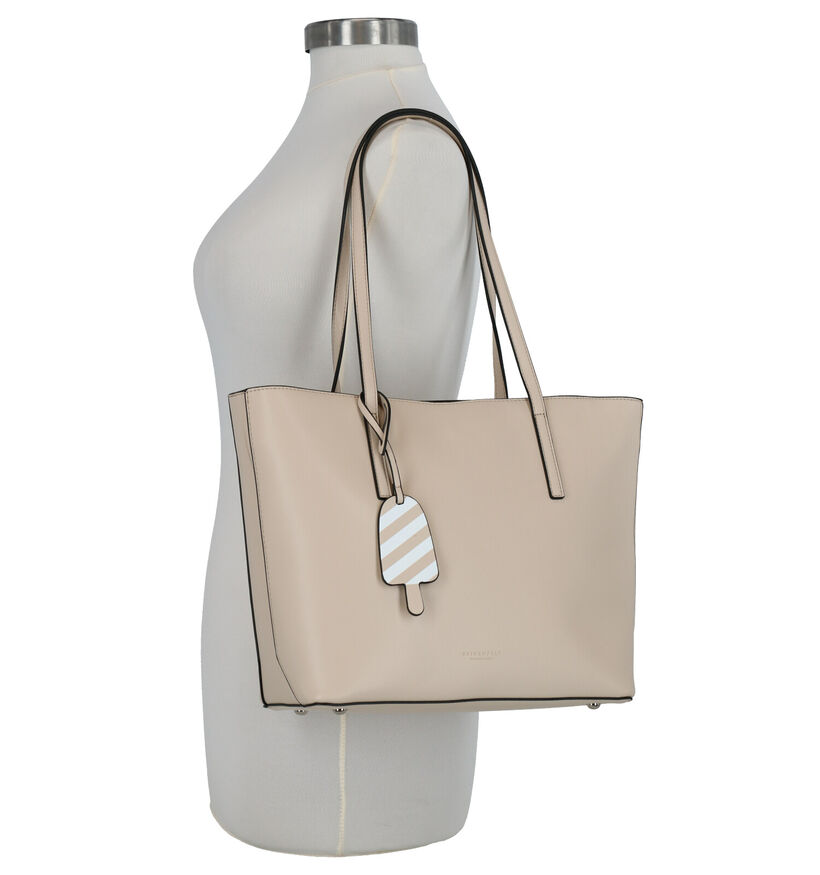 Seidenfelt Lyngdal Beige Shopper in kunstleer (272602)