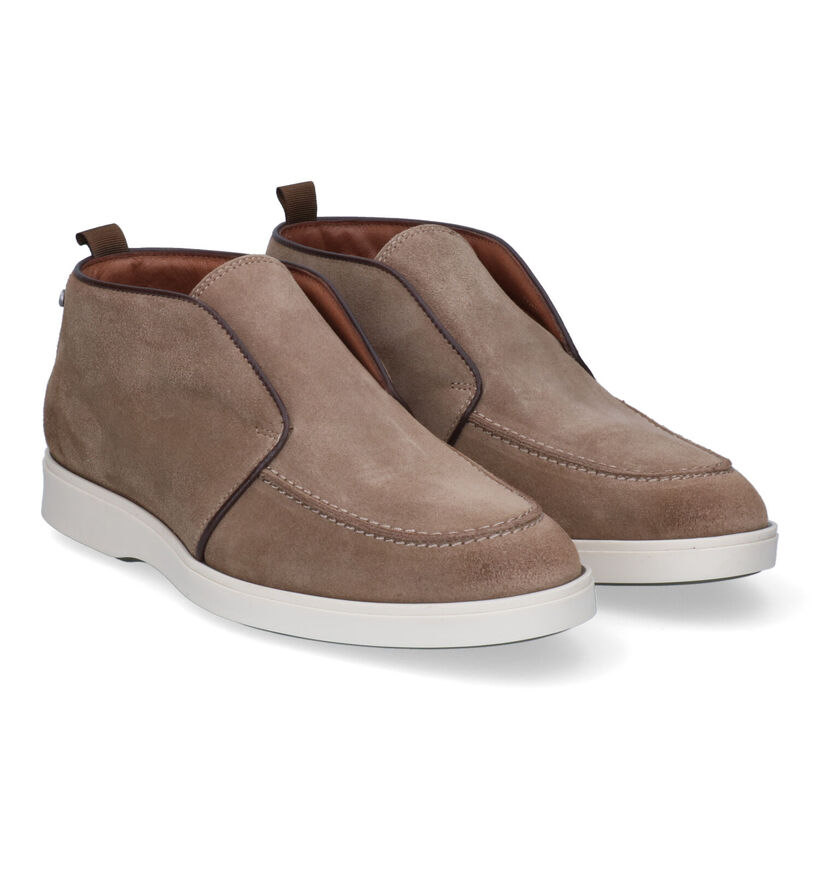 Berkelmans Tremblant Chaussures hautes en Taupe pour hommes (315012) - pour semelles orthopédiques