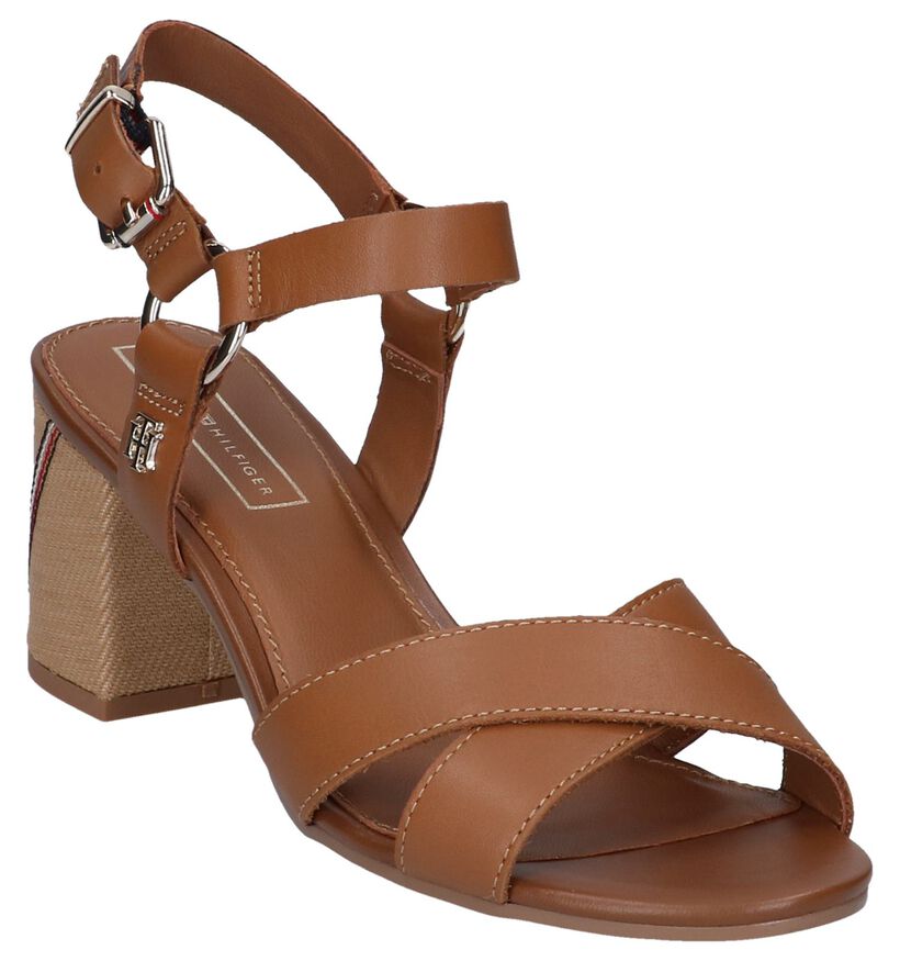 Cognac Sandalen Tommy Hilfiger in leer (241798)