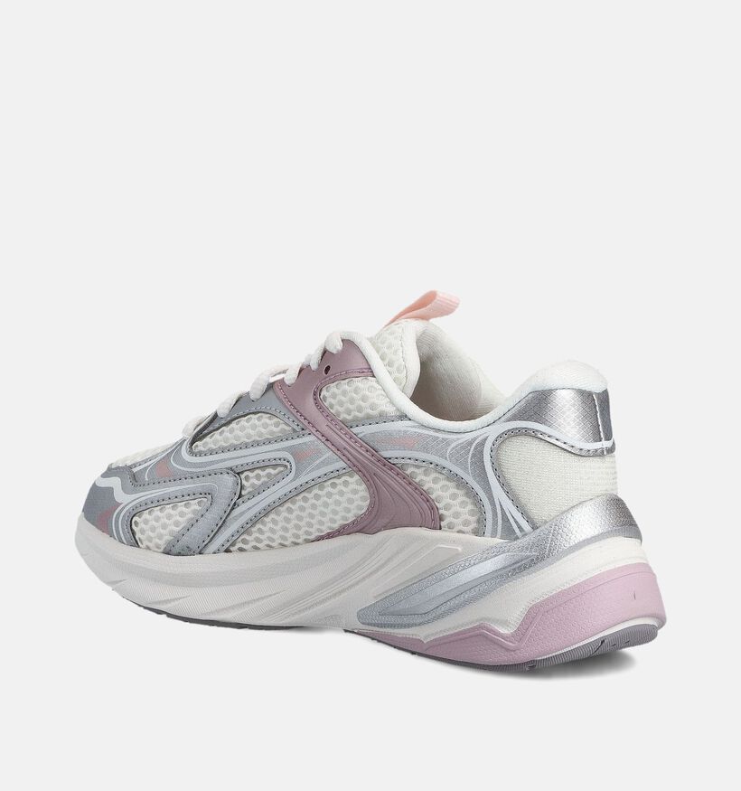Skechers S2K Witte/Zilveren Sneakers voor meisjes (367515) - geschikt voor steunzolen