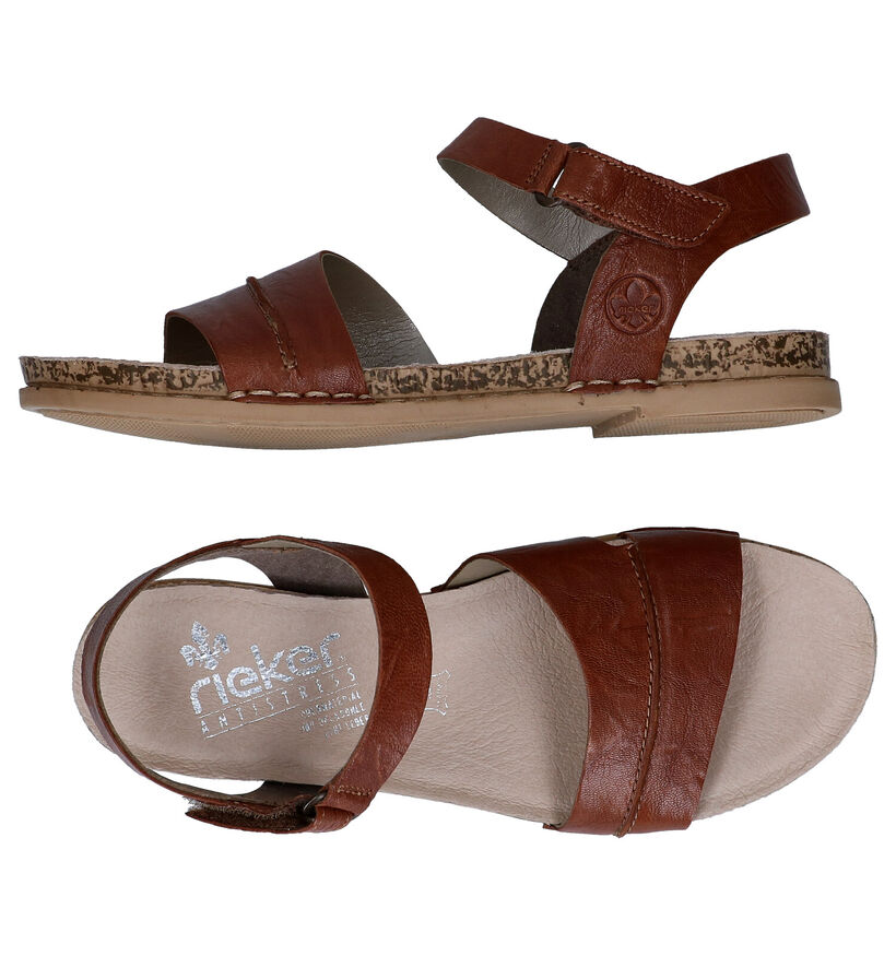 Rieker Bruine Sandalen in leer (288201)