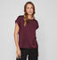 Vila Ellette Bordeaux T-shirt voor dames (340665)