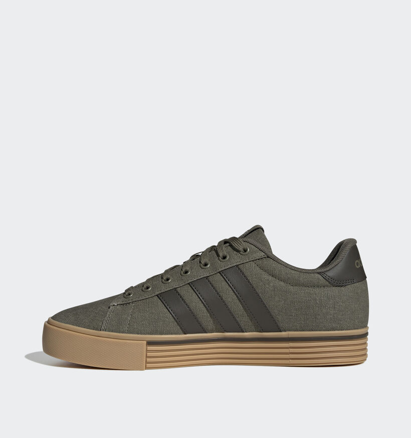 adidas Daily 4.0 Baskets en Vert Olive pour hommes, garçons (348962) - pour semelles orthopédiques