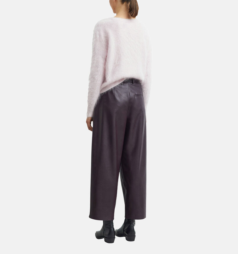 comma Bordeaux Faux-Leather Broek voor dames (381681)