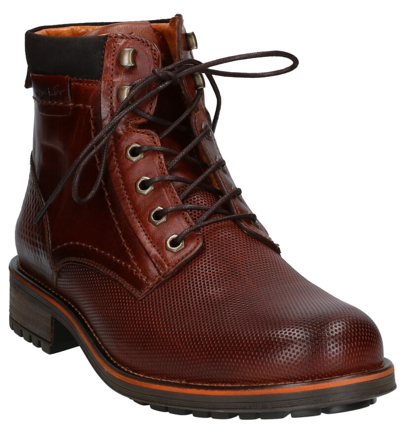 Van Lier Cognac Boots in leer (261905)