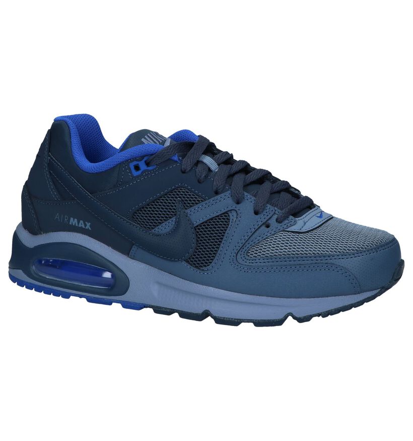 Blauwe Sneakers Nike Air Max Command in kunstleer (233343)