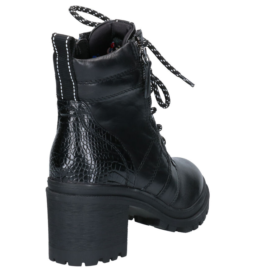 Youh! Bottines à lacets en Noir en cuir (255764)