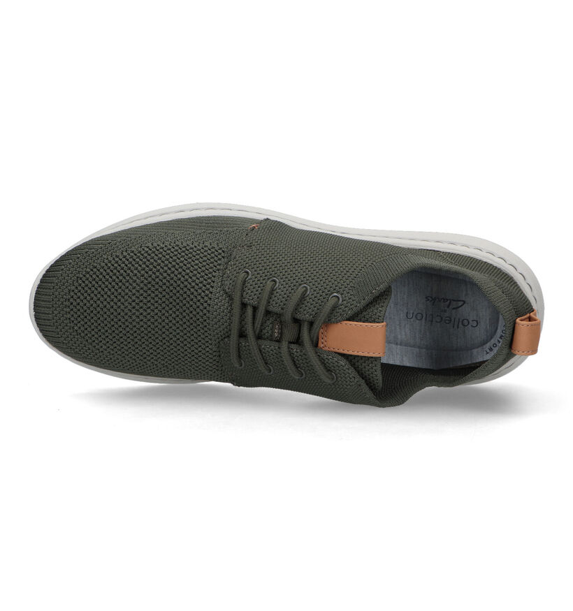 Clarks Step Urbain Mix Chaussures à lacets en vert kaki pour hommes (321965) - pour semelles orthopédiques