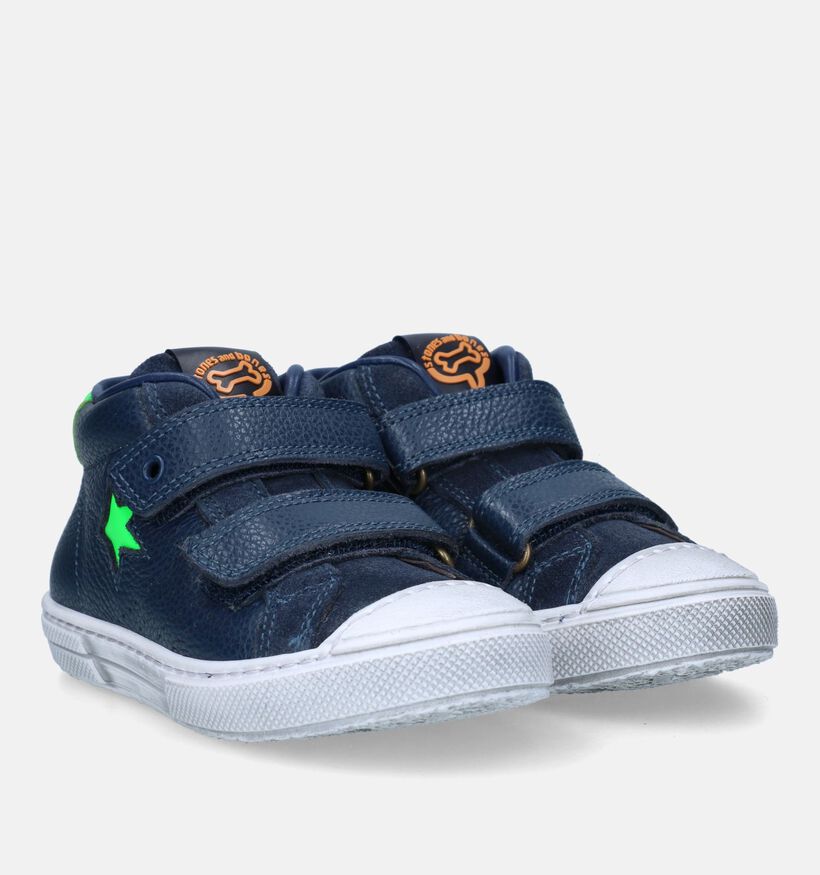 STONES and BONES Rosti Chaussures à velcro en Bleu pour garçons (329434) - pour semelles orthopédiques
