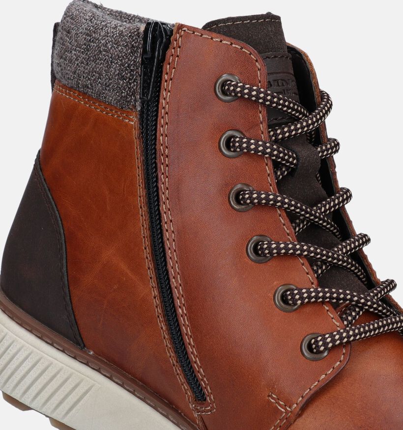 Rieker Cognac Veterboots voor heren (331756) - geschikt voor steunzolen