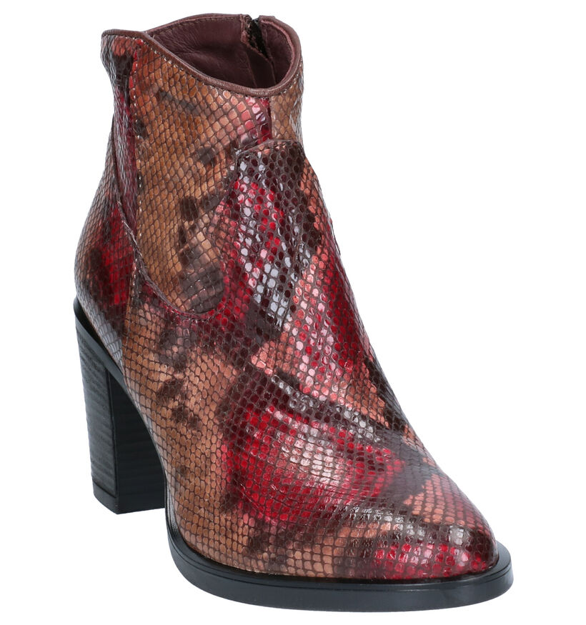 Mjus Santiags en Rouge foncé en cuir (262390)