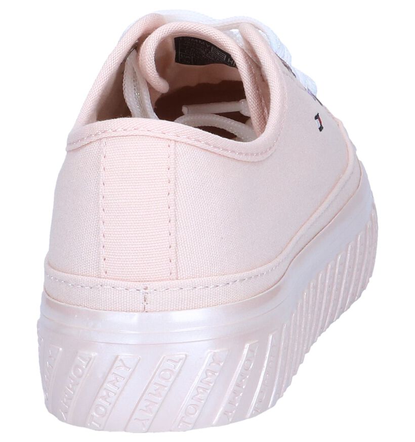 Lichtroze Sneakers Tommy Hilfiger Outsole Detail in stof (252680)