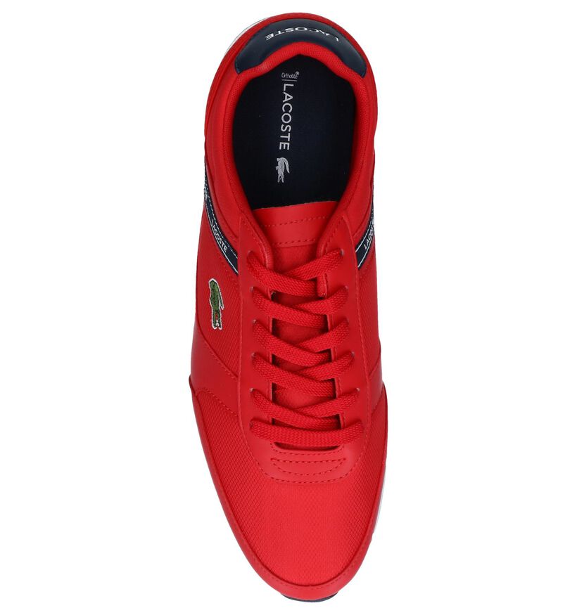 Rode Sneakers Lacoste Menerva Sport in kunstleer (239376)