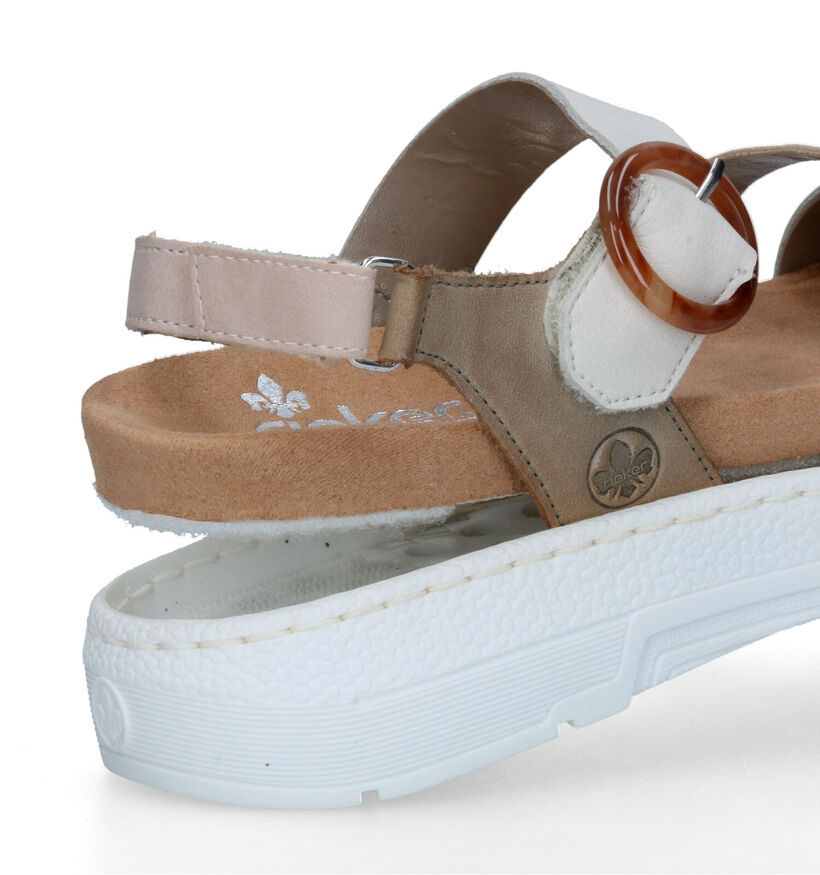 Rieker Beige Sandalen voor dames (323669) - geschikt voor steunzolen