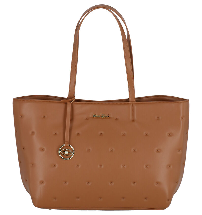 Kisses of Pearl Chantelle Cognac Shopper in kunstleer (290536)