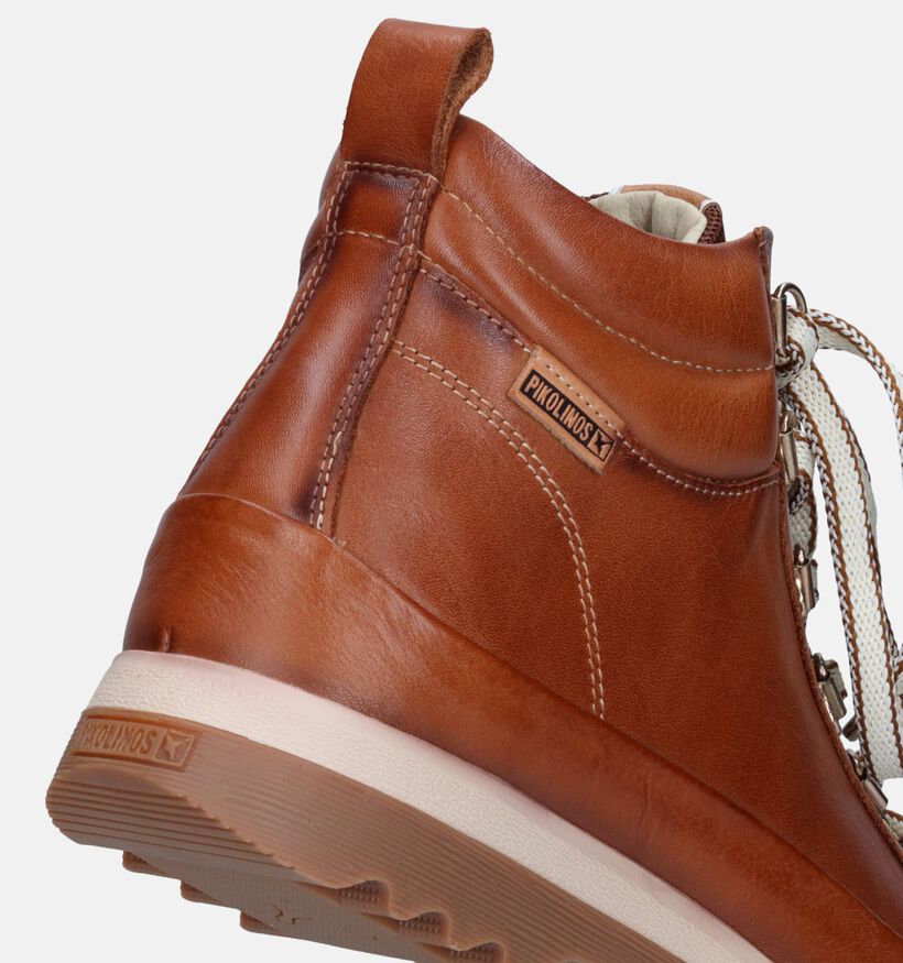 Pikolinos Cognac Veterboots voor dames (337116) - geschikt voor steunzolen