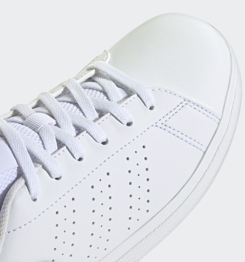 adidas Advantage Base 2.0 Baskets en Blanc pour filles, garçons (350236) - pour semelles orthopédiques