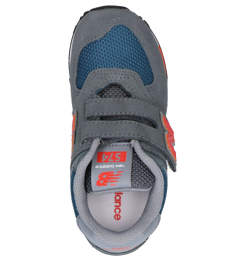 New Balance YV574 Baskets en Gris en daim (253365)