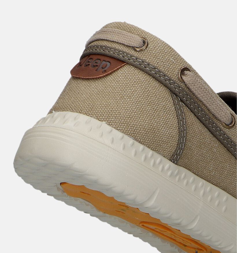 Jeep Kone Boat Chaussures à lacets en Beige pour hommes (337124) - pour semelles orthopédiques