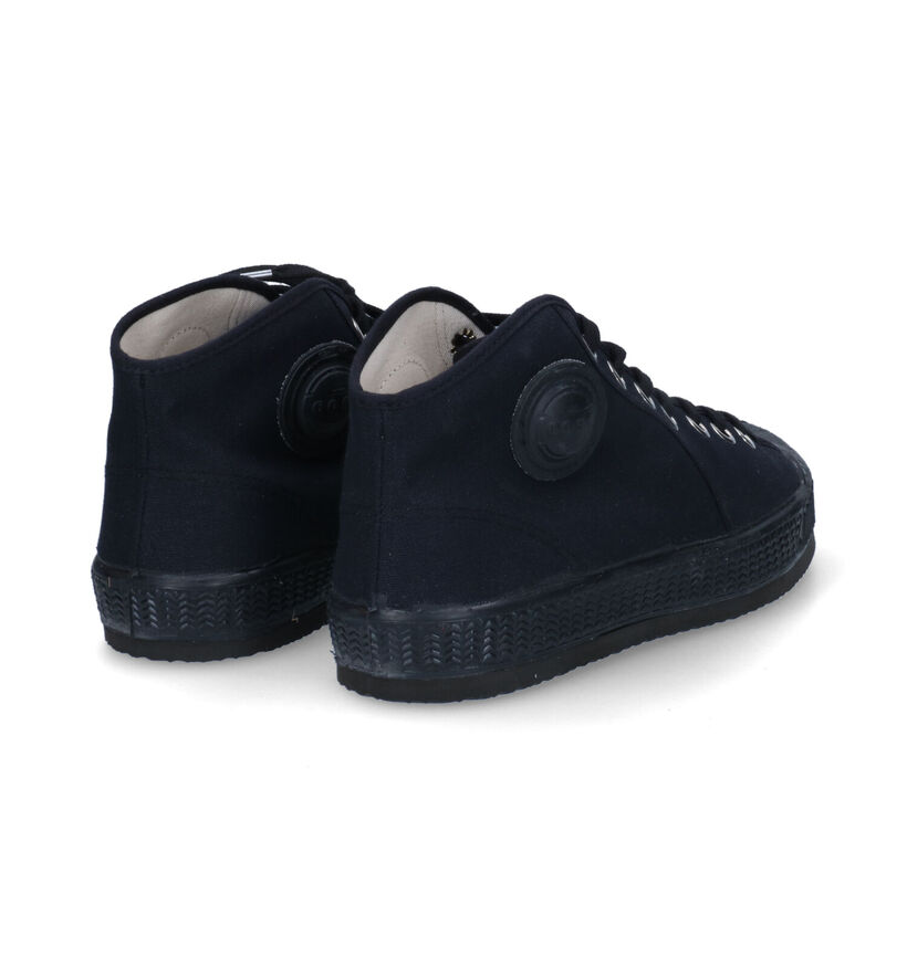 0051 Baskets montantes en Noir en textile (317468)