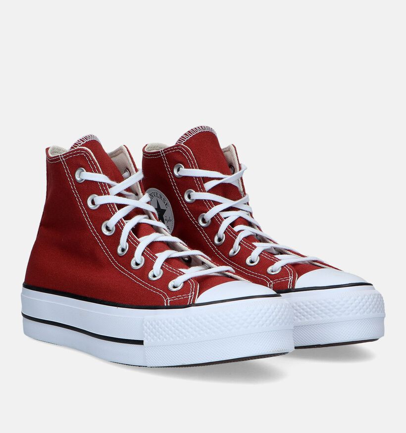 Converse Chuck Taylor All Star Lift Platform Baskets en Rouge pour femmes (327852)