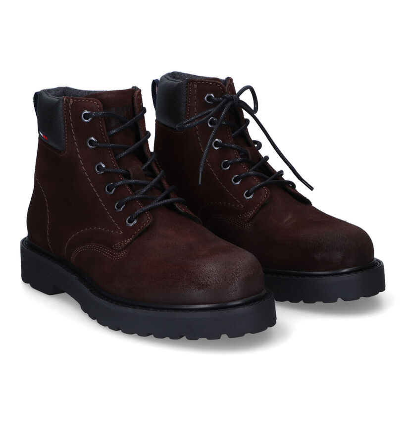 Tommy Hilfiger Bran Short Bottines en Marron en daim (314271)