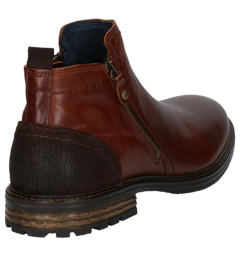 River Woods Relex Bottines en Cognac en cuir (259912)