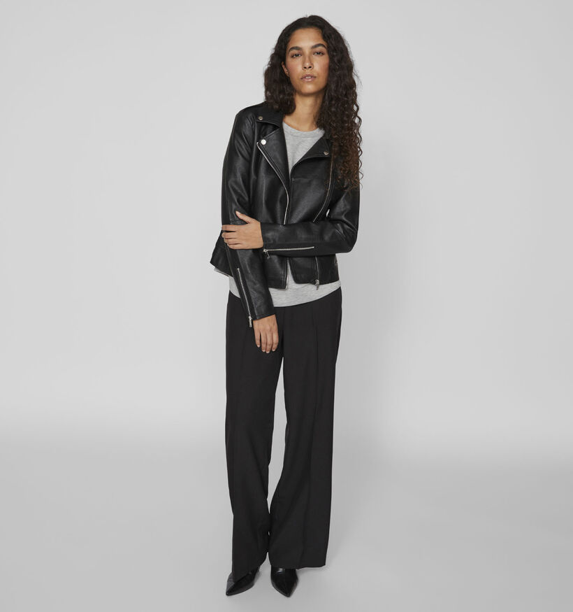 Vila Vicara Coated Jacket Manteaux courts en Noir pour femmes (361367)