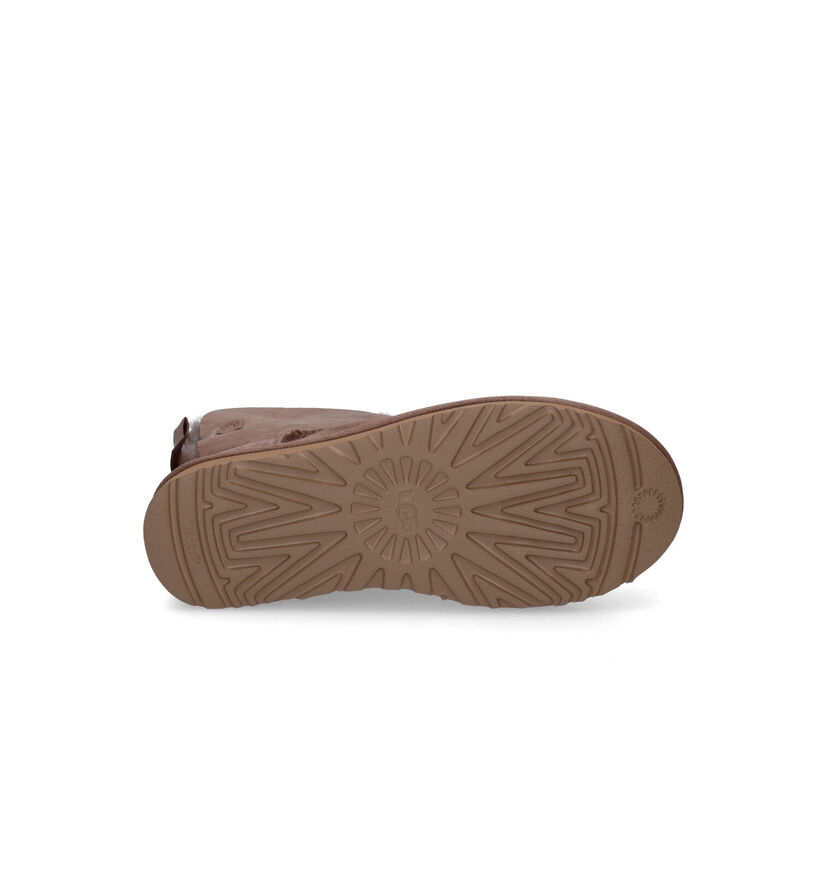 UGG Mini Bailey Bow II Bottes en Taupe en daim (294533)