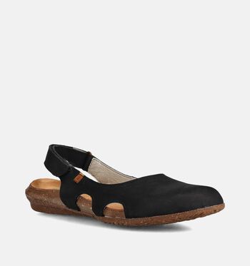 El Naturalista Chaussures plates Noir/Cognac