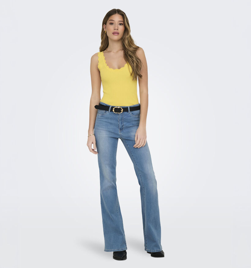 JDY Nanna Scallop Edge Geel Topje voor dames (374847)