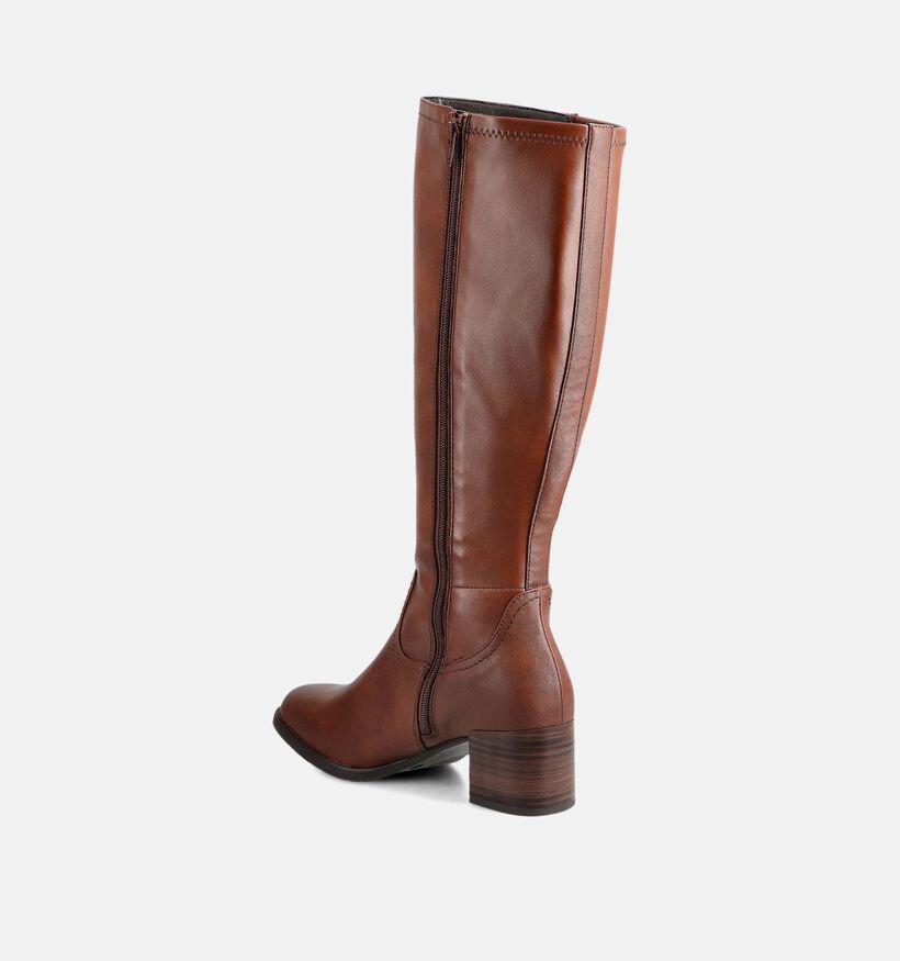 Jana Cognac Bruine Laarzen voor dames (362905) - geschikt voor steunzolen