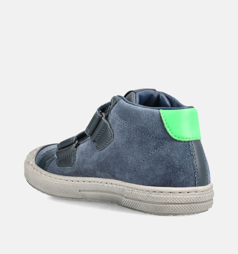STONES and BONES Rosti Blauwe Sneakers met Velcro voor jongens (380795) - geschikt voor steunzolen