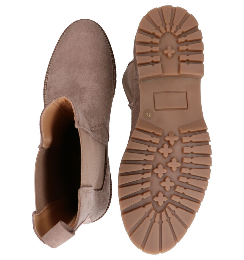 Tango Bee Taupe Chelsea Boots in daim (293970)