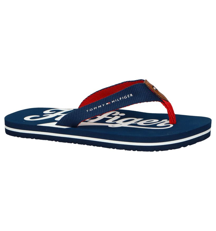 Donkerblauwe Slippers Tommy Hilfiger in stof (239567)