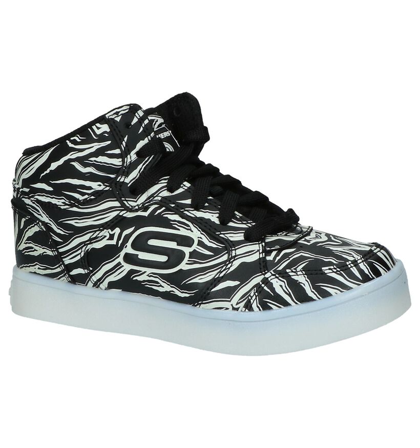 Skechers Zebraprint Hoge Sneakers met Lichtjes in kunstleer (210347)