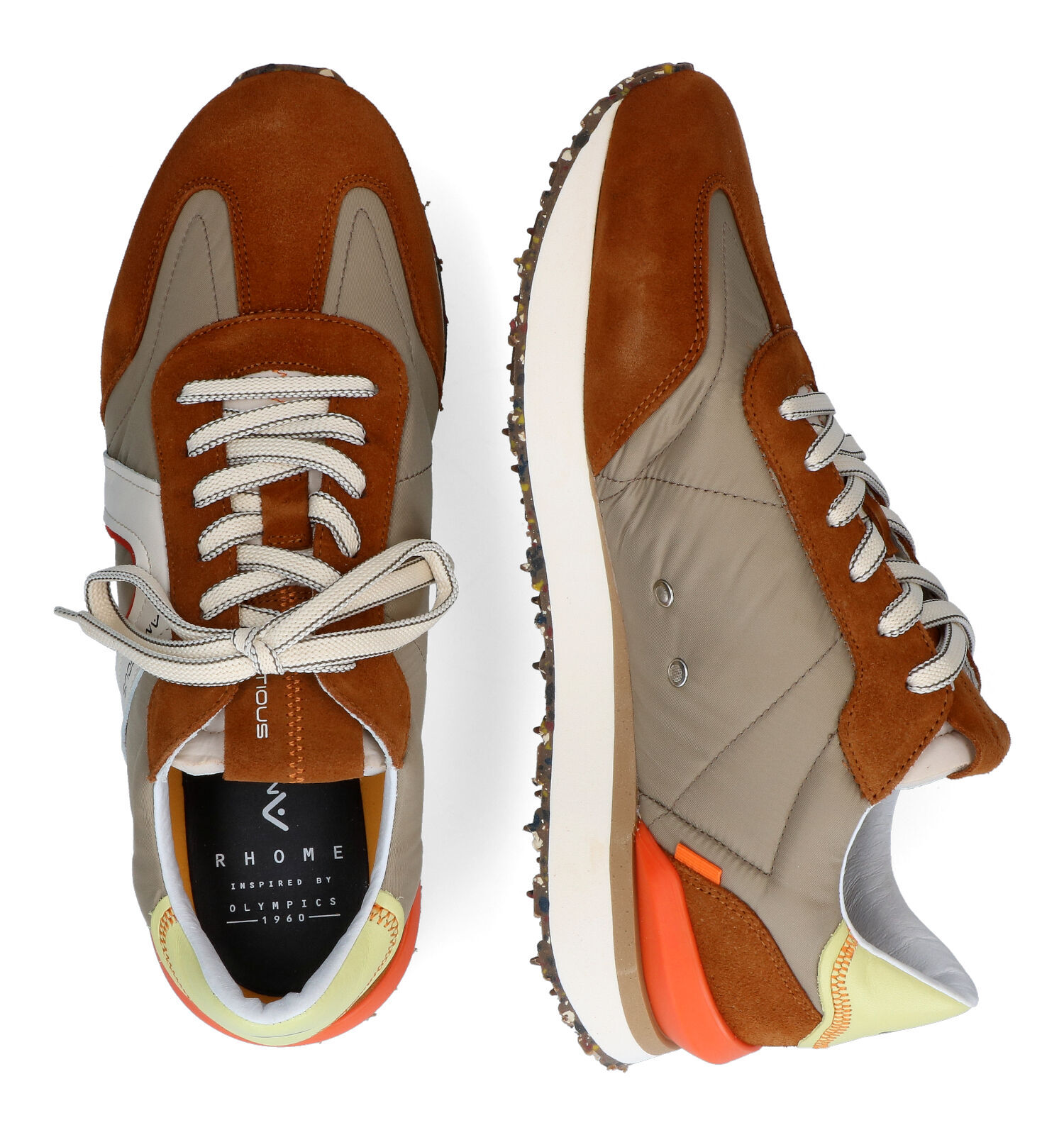 Sneakers discount heren cognac