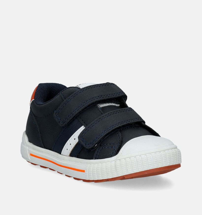 Milo & Mila Chaussures à scratch en Bleu pour garçons (338528) - pour semelles orthopédiques