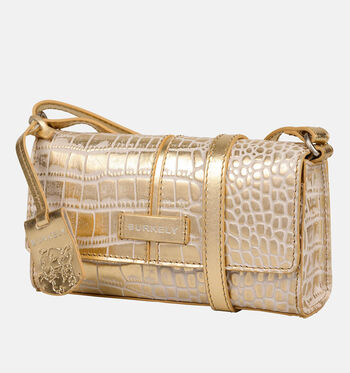Sac porté croisé or
