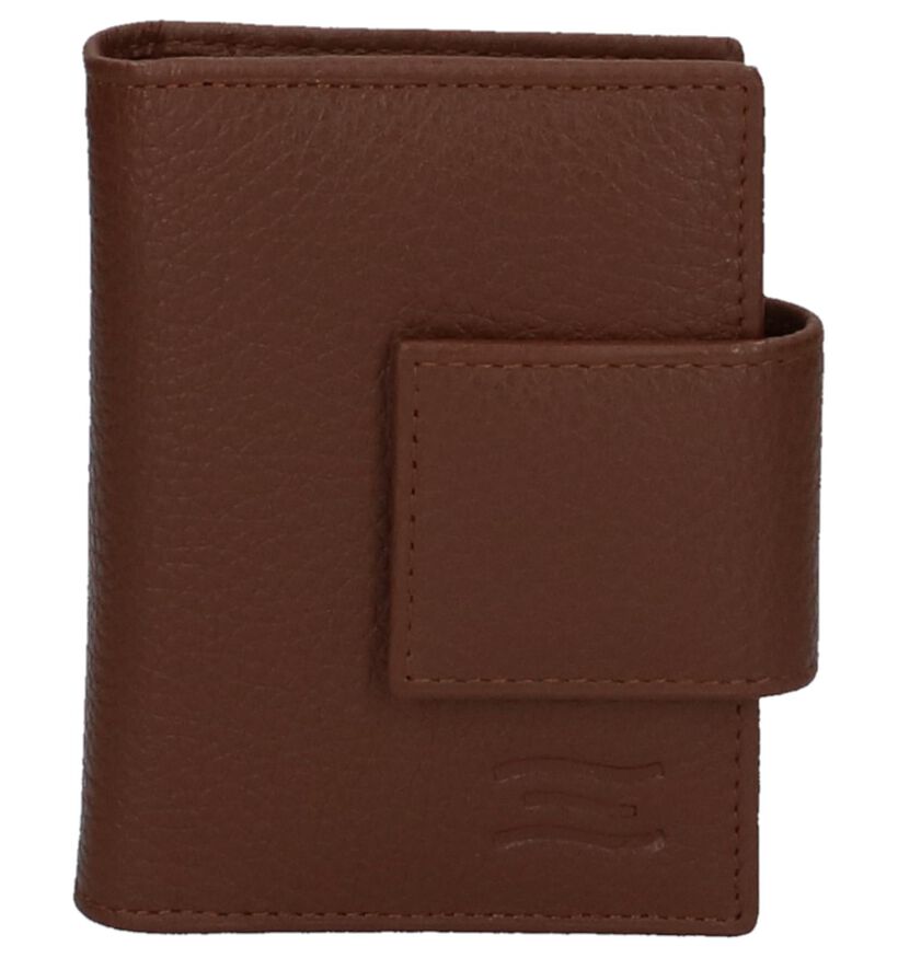 Crinkles Porte-cartes en Marron en cuir (263713)