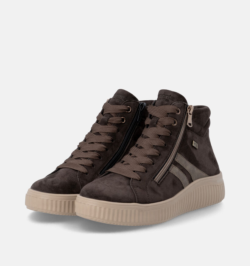 Remonte Donkerbruine Hoge Sneakers voor dames (379866) - geschikt voor steunzolen