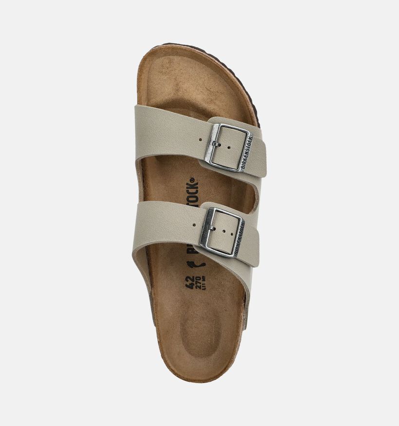 Birkenstock  Arizona Birko-Flor Nu-pieds en Vert pour hommes (377025)