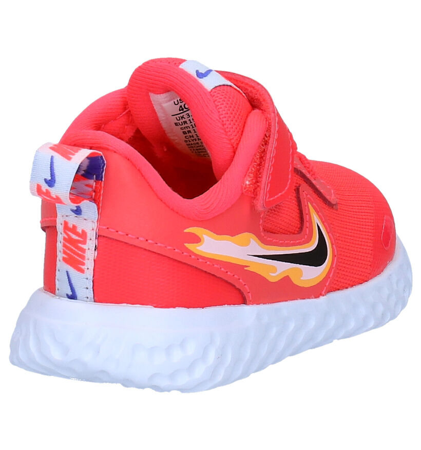 Nike Revolution Baskets pour bébé en Bleu en cuir (284482)