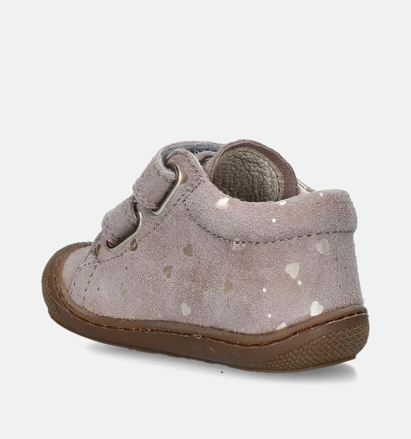 Naturino Cocoon VL Suede Taupe Babyschoentjes voor meisjes (359355) - geschikt voor steunzolen