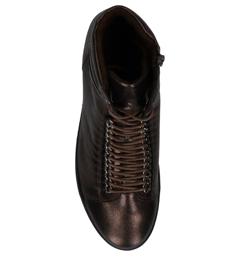 Gabor Comfort Bronzen Sneakers met Sleehak in leer (231176)