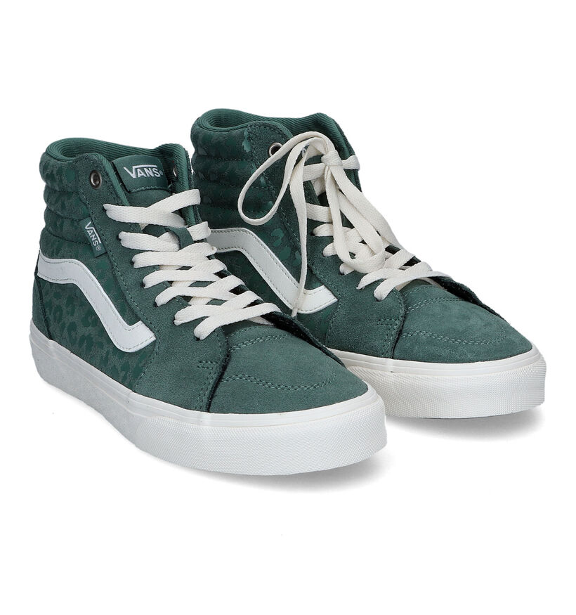 Vans Filmore HI Animal Baskets en Vert pour femmes (317796)