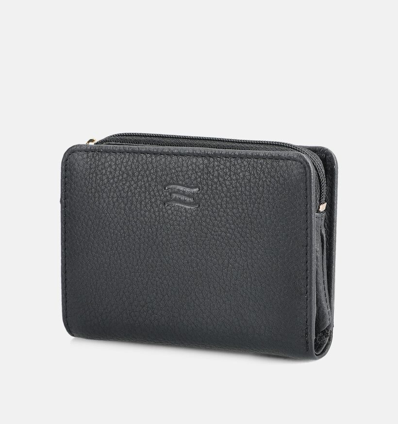 Crinkles Zwarte Portemonnee met Rits voor dames (381749)