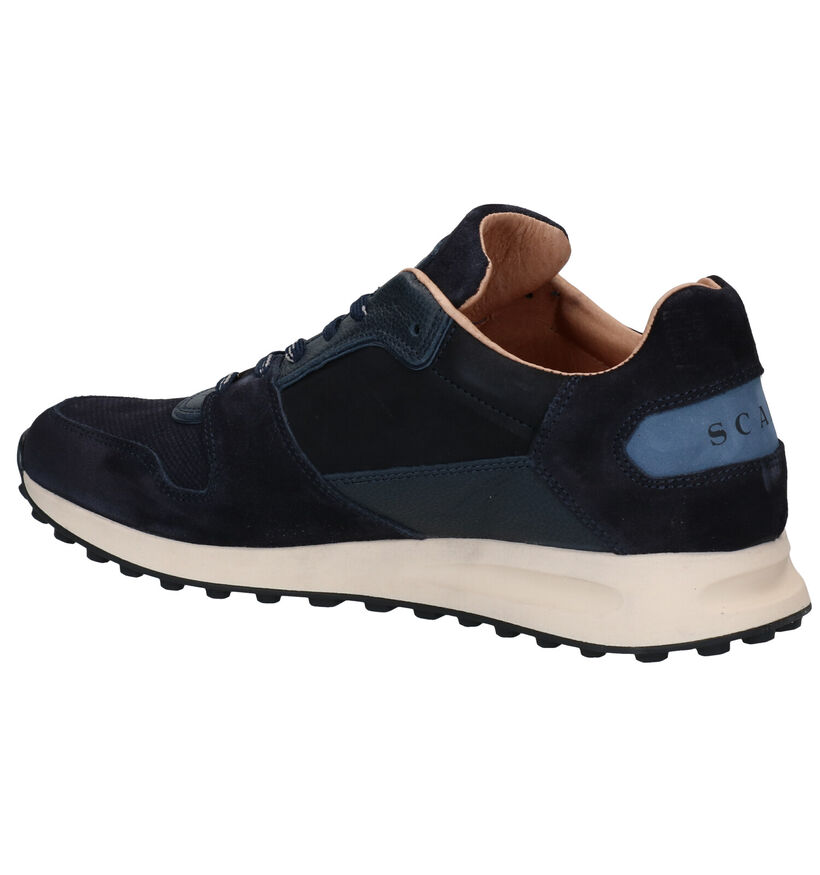 Scapa Blauwe Veterschoenen in nubuck (282923)